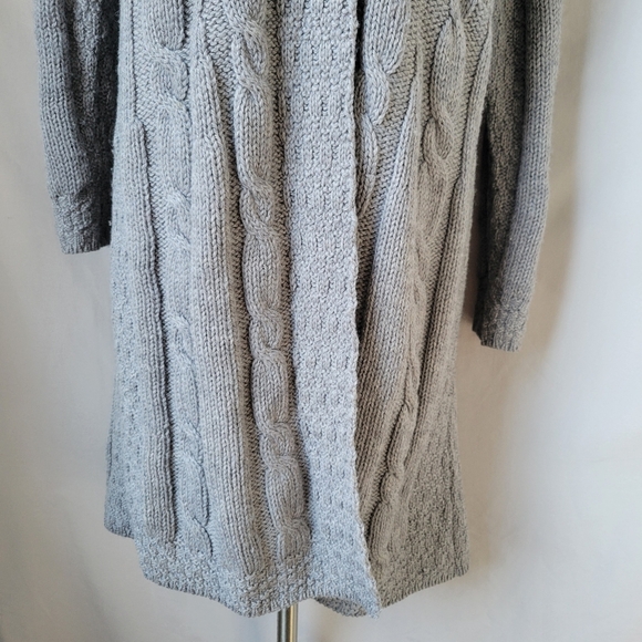 Aran Crafts Ireland Merino Wool Cable Knit One Button Sweater Cardigan XS S M - Picture 7 of 12